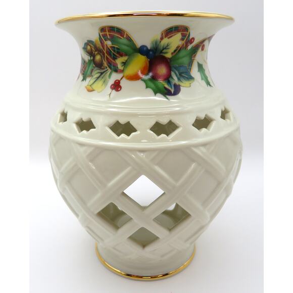 Lenox Holiday Tartan Luminary Tealight Wax Warmer Dimension Collection - Picture 11 of 11